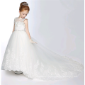 robe de mariée 2017 robe longue en mousseline de soie nouveau style filles blanc robe de princesse à la main